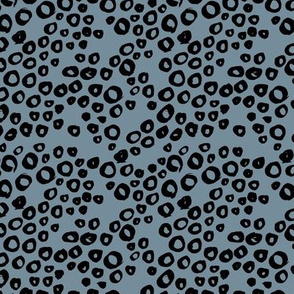 Little animal print texture reptile spots and bubbles cool blue
