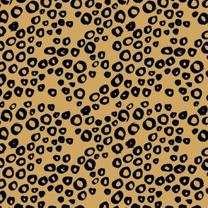 Little animal print texture reptile spots and bubbles mustard yellow