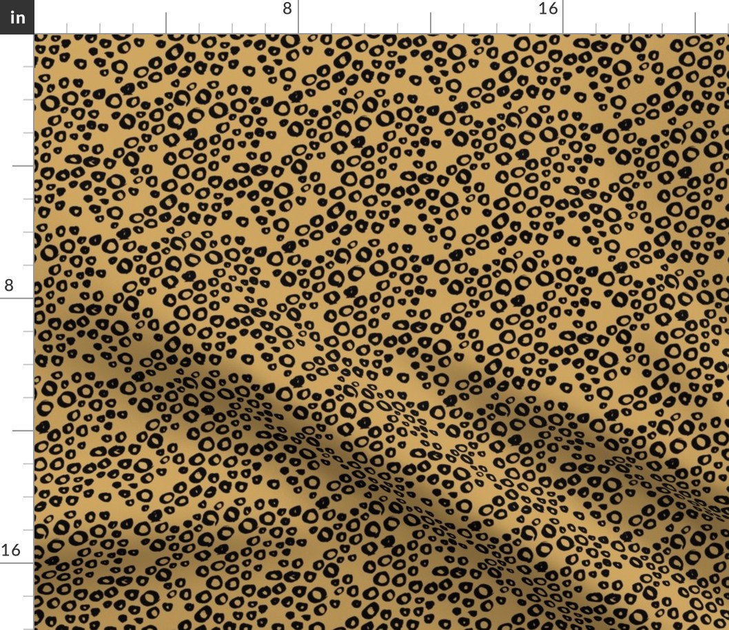 Little animal print texture reptile spots and bubbles mustard yellow