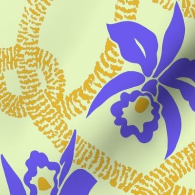 Ilima Lei and Orchid-Yellow and purple