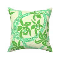 textile-Ilima Lei and Orchid final-lime and pale yellow