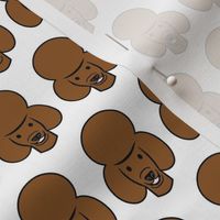 Poodle fabric - light brown poodles