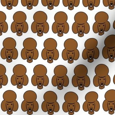 Poodle fabric - light brown poodles