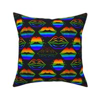 Rainbow LGBT pattern with lips