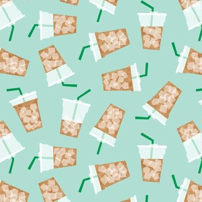Iced Coffee Fabric, Wallpaper and Home Decor | Spoonflower