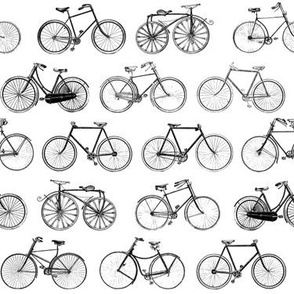 Vintage Bikes Black & White