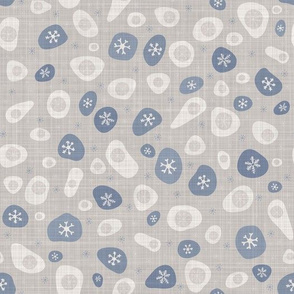 Seamless french farm house linen printed winter holiday background. 