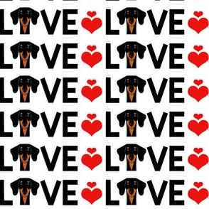 Doxie love - Dachshund fabric