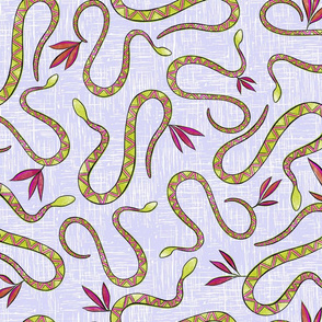 Desert Snakes - Lavender and Citrus - Large Scale