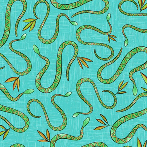 Desert Snakes - Bright Blue - Large Scale