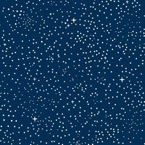 Tiny stars in the space. Dark blue background