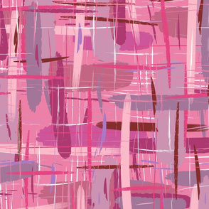 Large and thin lilac strokes. Pink background