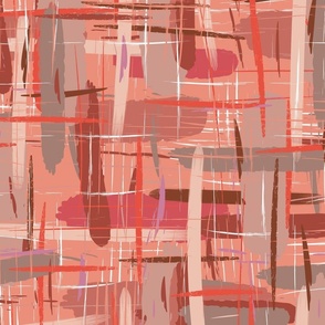 Large and thin red strokes. Red background