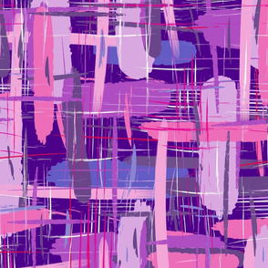 Large and thin purple strokes. Purple background