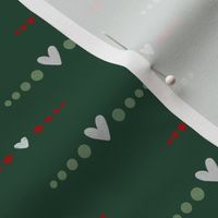 green Christmas hearts