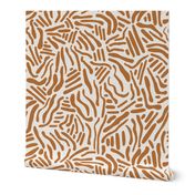 Abstract Lines - Tan and Off White - Large Scale