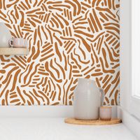 Abstract Lines - Tan and Off White - Large Scale