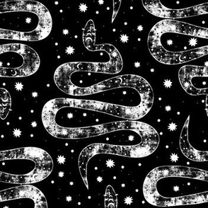 small celestial snakes_monochrome