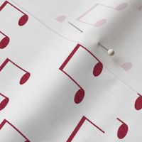 Pink Faux Glitter Music Notes