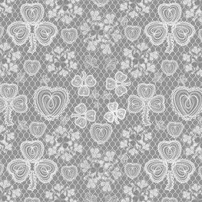 Shamrock Irish Lace (Grey small scale)  