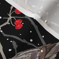 Winter Chickadees | Black Red   Gray