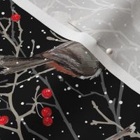 Winter Chickadees | Small | Black Red   Gray