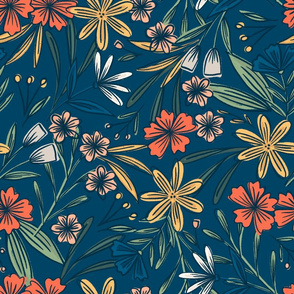 Dolores floral (blue)