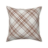 Eggshell and Clay Tartan / East Fork DC / Nursery Checker / Eggshell, Brown / medium scale / see collections 