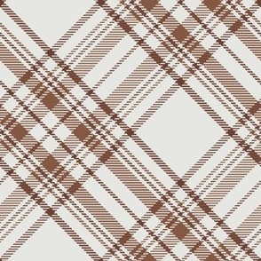 Eggshell and Clay Tartan / East Fork DC / Nursery Checker / Eggshell, Brown / medium scale / see collections 