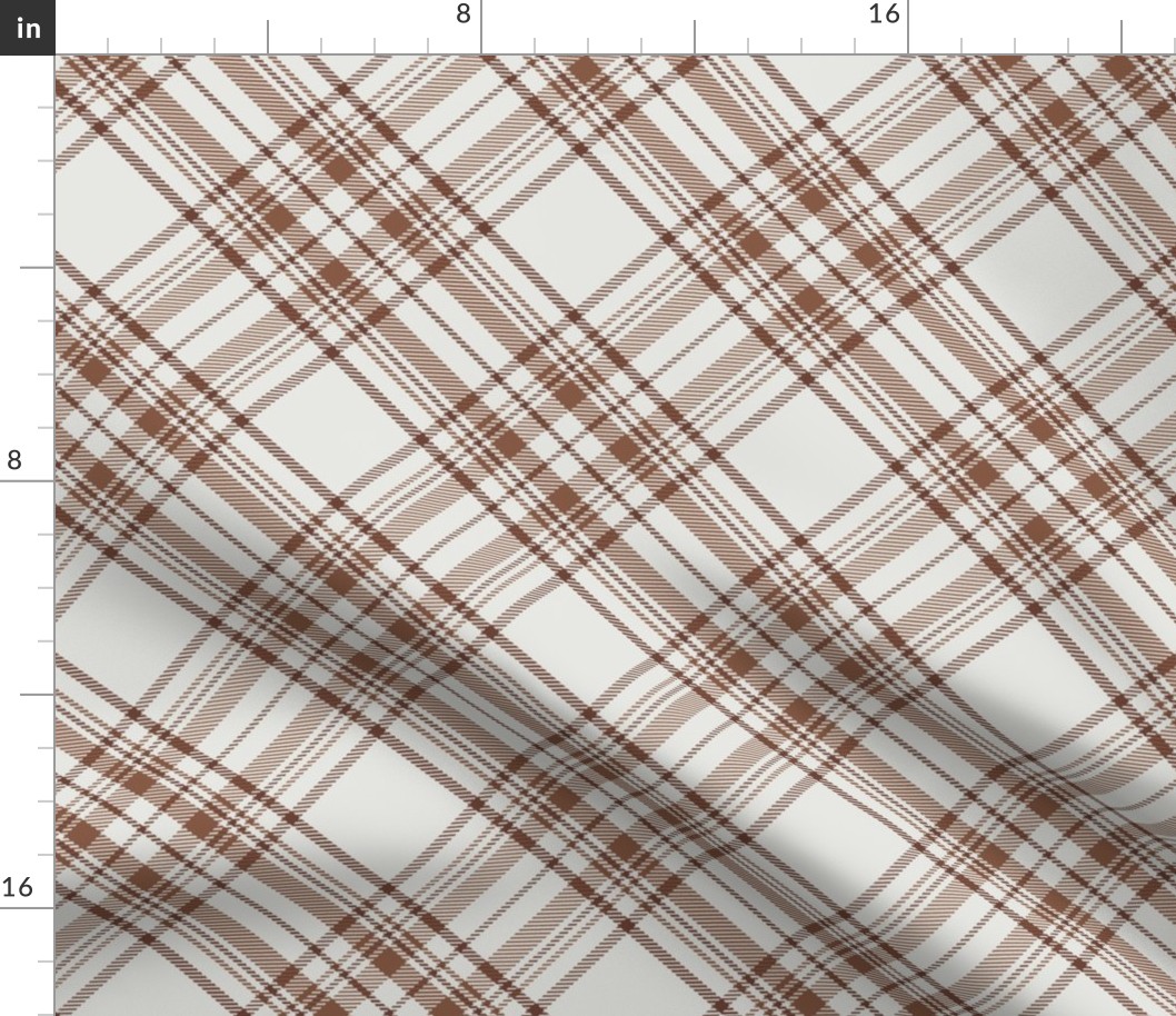 Eggshell and Clay Tartan / East Fork DC / Nursery Checker / Eggshell, Brown / medium scale / see collections 