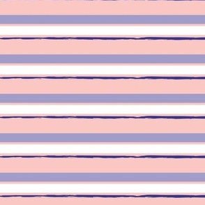 Blush Pink Blue Imperfect Stripes