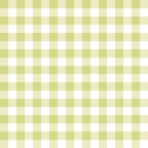  pony up: gingham in golden delicious 1 inch