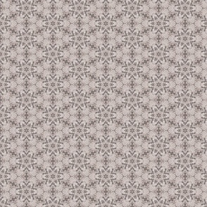 (small 2"x1.15") Dusty Beige Leaves Mandala Kaleidoscope Pattern / filler / coordinate / small scale