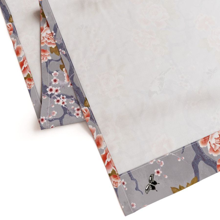 Chinoiserie birds in lilac large scale