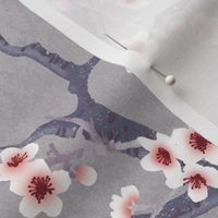 Chinoiserie birds in lilac large scale