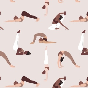 Yoga home black woman 