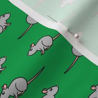 Rats - rat mouse rodent pet - kelly green - LAD20