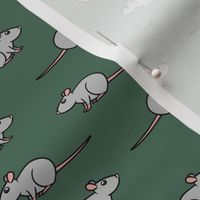 Rats - rat mouse rodent pet - green - LAD20
