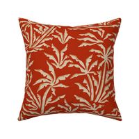 Vintage Tropical Jungle - Rusty Red / Large