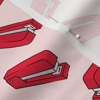 red stapler - pink - office school supplies - LAD20