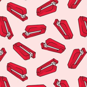 red stapler - pink - office school supplies - LAD20