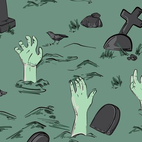 Zombie grave hands