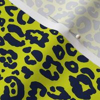 Cheetah Chic // Navy on Chartreuse (Small Size