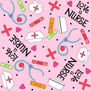Love a Nurse Pink Med
