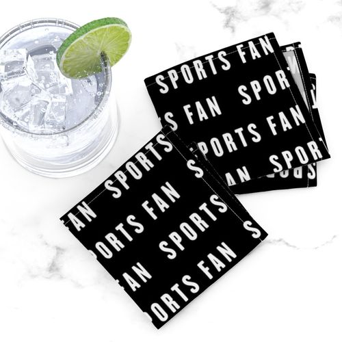 Game Day Enthusiast Text Pattern: Sports Fan on Black  