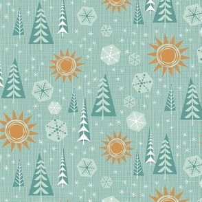 Winter Sunshine - Mint - Small Scale