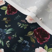 6" Wild at Heart Scattered with Navy Florals