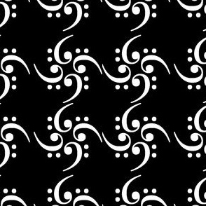Bass Clef 3 in Black & White