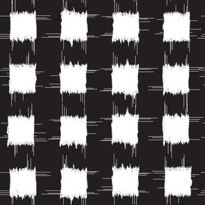 ikat 1 inch squares_black and white