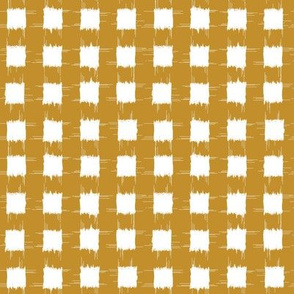 ikat 1/2 inch squares_gold and white